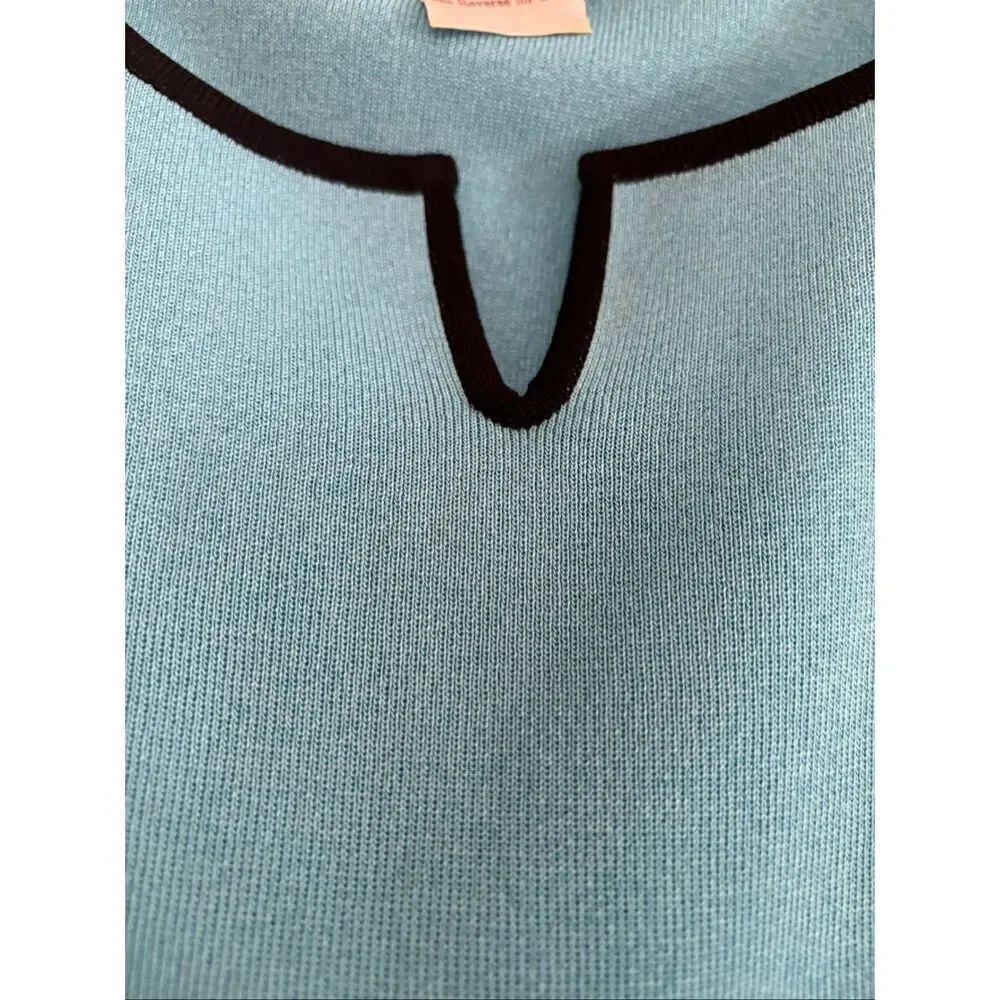 Misook Color Block Short Sleeve Top - Picture 4 of 5